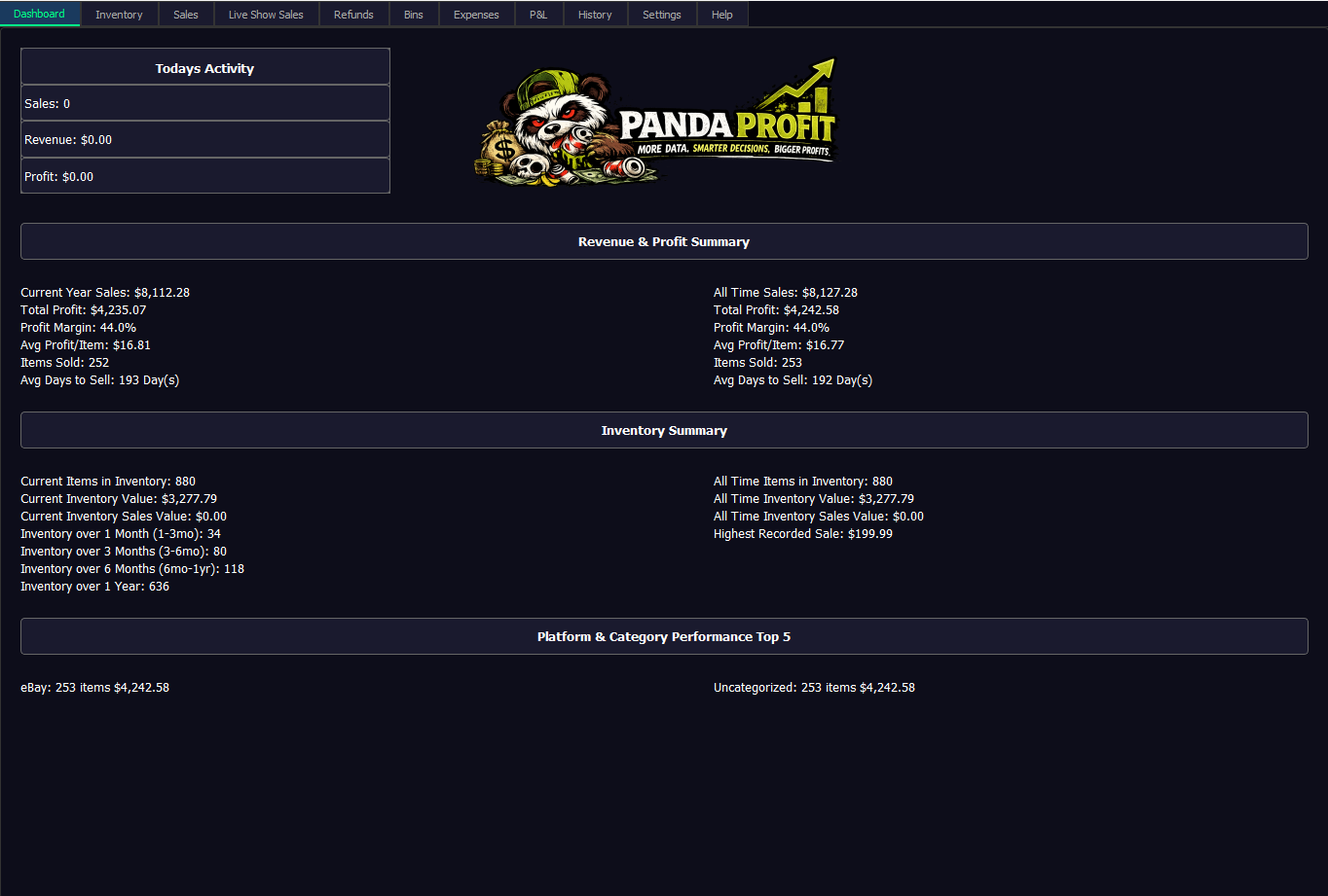 Panda Profit – Inventory, Sales & Profit Tracking Software for Resellers for Windows - Image 2