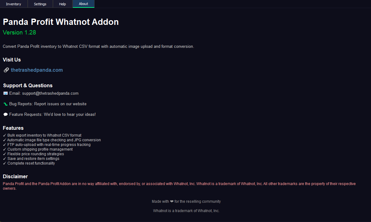 Panda Profit Whatnot Addon for Windows - Image 5