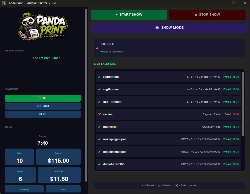 Panda Print — Built for Live Sellers for Windows - Image 2