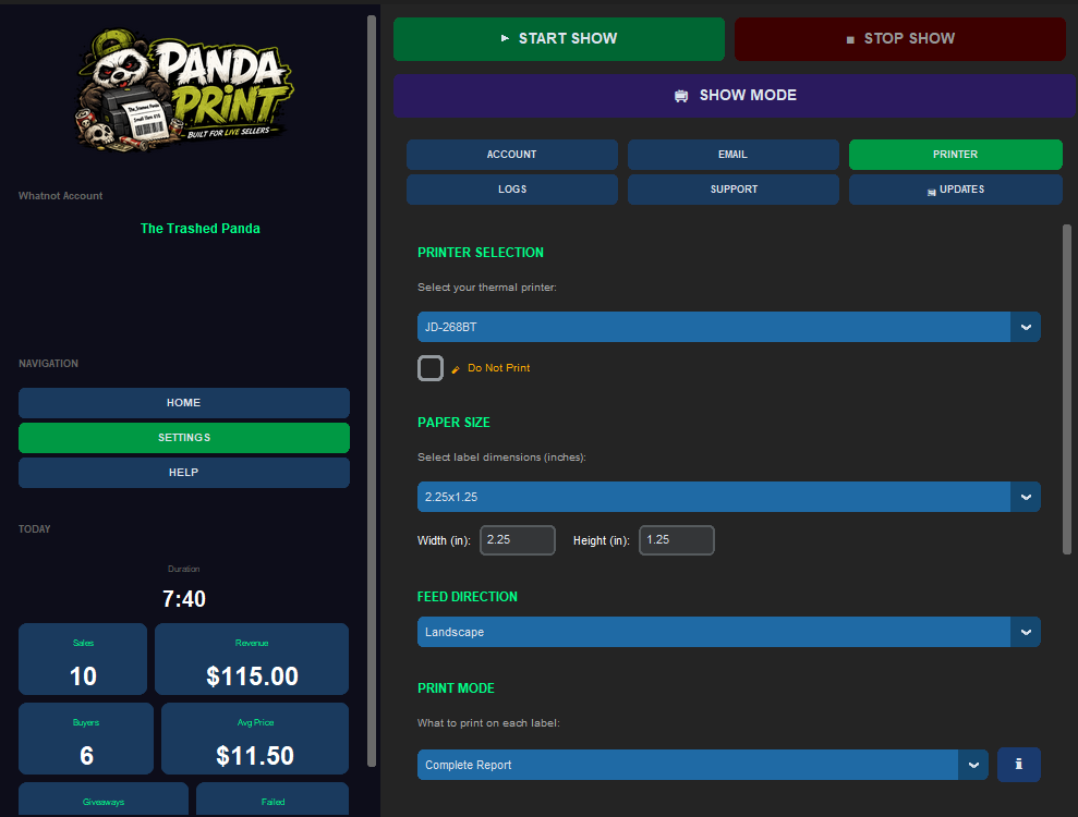 Panda Print — Built for Live Sellers for Windows - Image 4